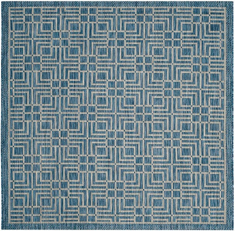 Safavieh Courtyard Cy8467 - 36821 Navy / Grey Rugs - Safavieh - cy8467 - 36821 - 7sq