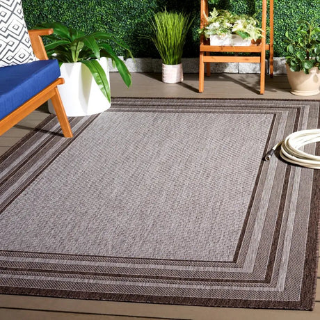 Safavieh Courtyard 5'-3" x 7'-7" Rug in Grey / Brown