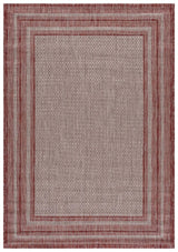 Safavieh Courtyard 5'-3" x 7'-7" Rug in Grey / Red