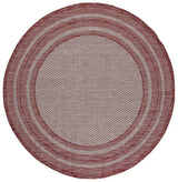 Safavieh Courtyard 6'-7" x 6'-7" Rug in Grey / Red