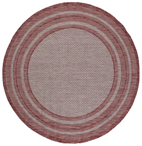 Safavieh Courtyard 6'-7" x 6'-7" Rug in Grey / Red