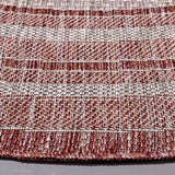 Safavieh Courtyard 6'-7" x 6'-7" Rug in Grey / Red