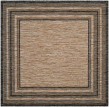 Safavieh Courtyard Cy8475 - 37312 Natural / Black Rugs - Safavieh - cy8475 - 37312 - 5sq
