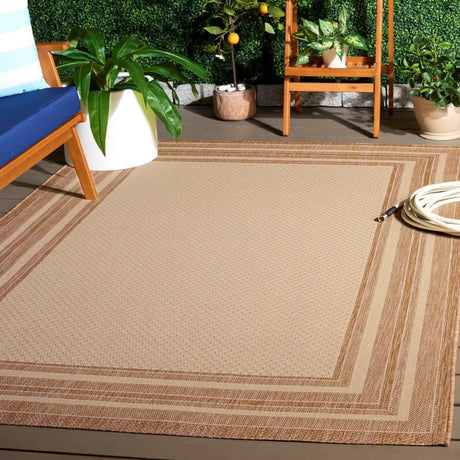 Safavieh Courtyard 5'-3" x 7'-7" Rug in Beige / Dark Beig