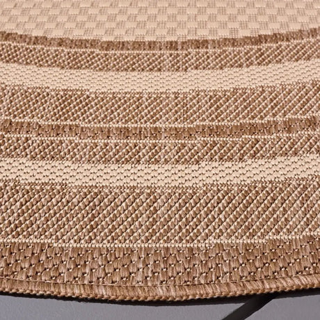 Safavieh Courtyard 6'-7" x 6'-7" Rug in Beige / Dark Beig