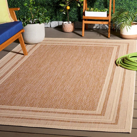 Safavieh Courtyard 5'-3" x 7'-7" Rug in Dark Beig / Beige