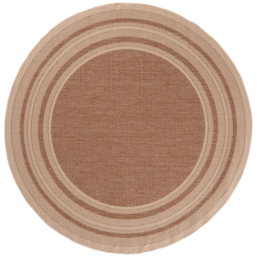 Safavieh Courtyard 6'-7" x 6'-7" Rug in Dark Beig / Beige