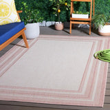 Safavieh Courtyard 5'-3" x 7'-7" Rug in Ivory / Pink