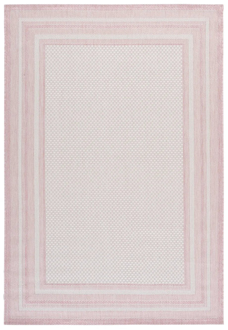 Safavieh Courtyard 5'-3" x 7'-7" Rug in Ivory / Pink