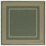 Safavieh Courtyard 6'-7" x 6'-7" Rug in Green / Beige