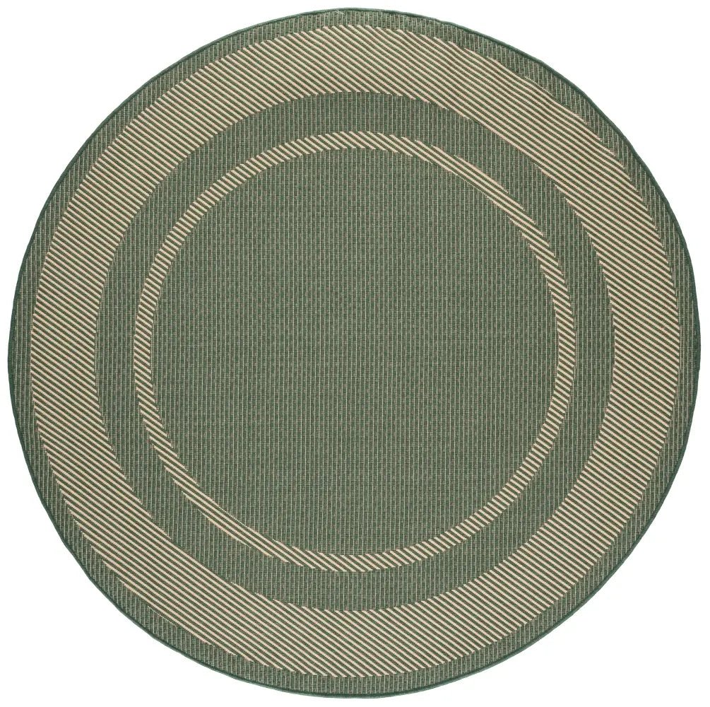Safavieh Courtyard 6'-7" x 6'-7" Rug in Green / Beige