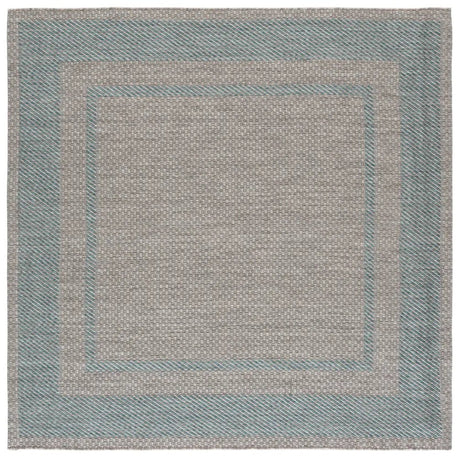 Safavieh Courtyard 6'-7" x 6'-7" Rug in Green / Aqua