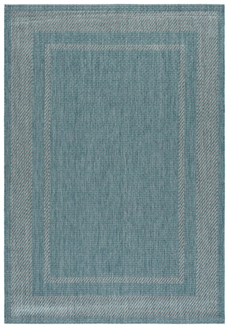 Safavieh Courtyard 5'-3" x 7'-7" Rug in Aqua / Grey
