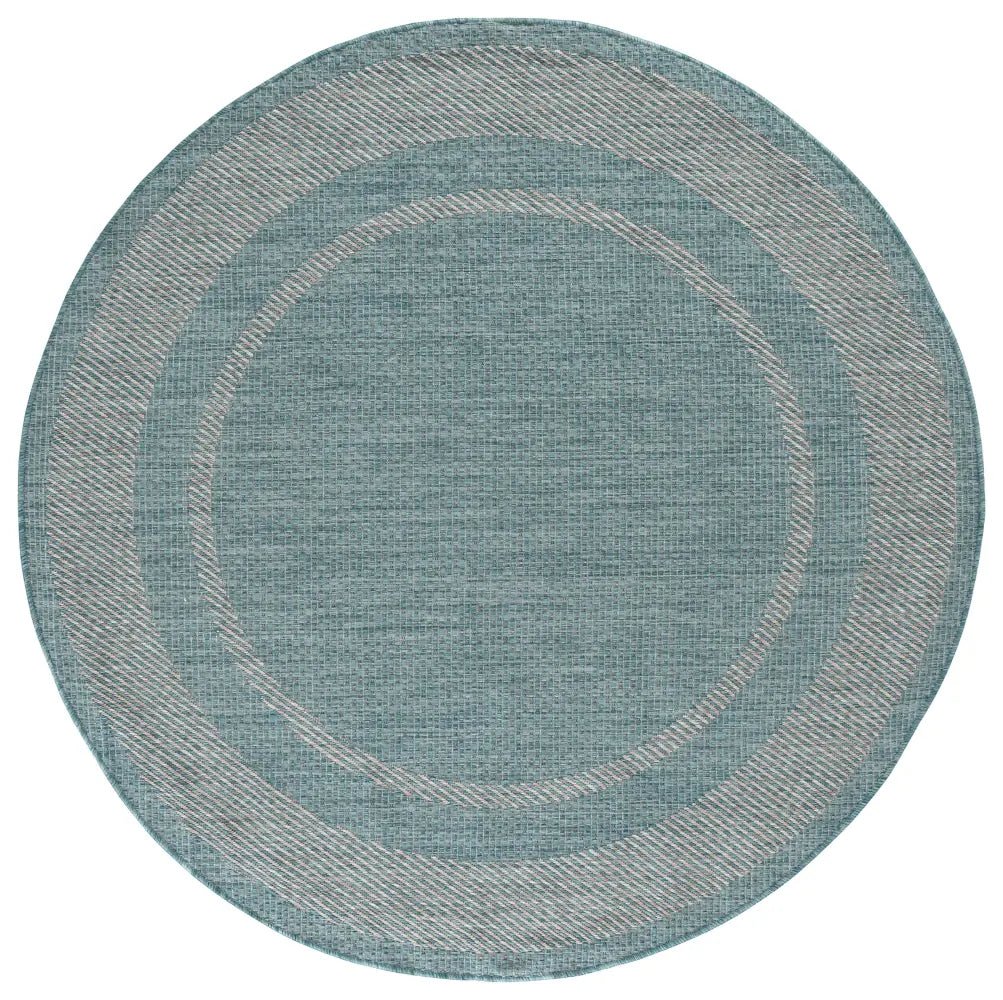 Safavieh Courtyard 6'-7" x 6'-7" Rug in Aqua / Grey