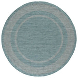 Safavieh Courtyard 6'-7" x 6'-7" Rug in Aqua / Grey