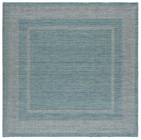 Safavieh Courtyard 6'-7" x 6'-7" Rug in Aqua / Grey