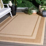 Safavieh Courtyard 5'-3" x 7'-7" Rug in Beige / Dark Beig