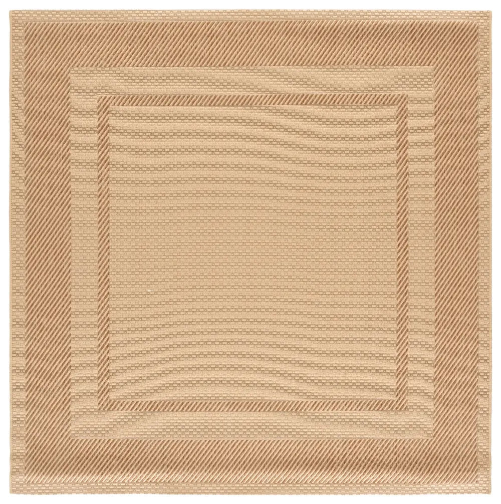 Safavieh Courtyard 6'-7" x 6'-7" Rug in Beige / Dark Beig