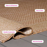 Safavieh Courtyard 5'-3" x 7'-7" Rug in Dark Beig / Beige