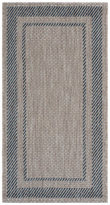 Safavieh Courtyard 2'-7" x 5'-0" Rug in Grey / Navy