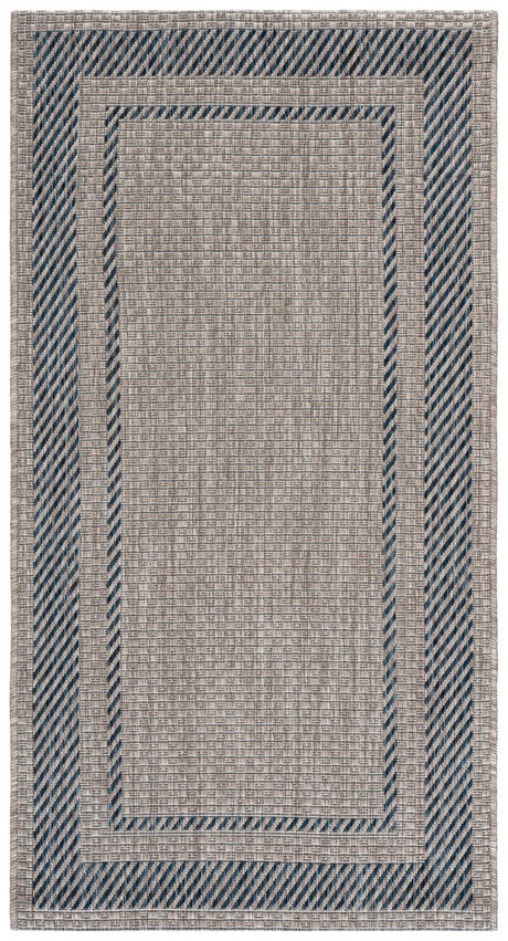 Safavieh Courtyard 2'-7" x 5'-0" Rug in Grey / Navy
