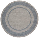 Safavieh Courtyard 6'-7" x 6'-7" Rug in Grey / Navy