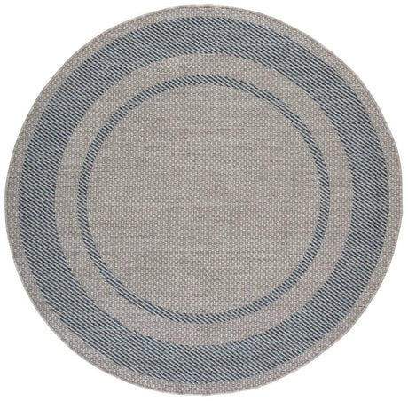 Safavieh Courtyard 6'-7" x 6'-7" Rug in Grey / Navy