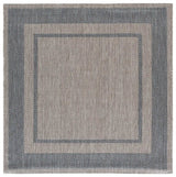 Safavieh Courtyard 6'-7" x 6'-7" Rug in Grey / Navy