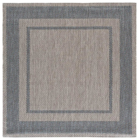 Safavieh Courtyard 6'-7" x 6'-7" Rug in Grey / Navy
