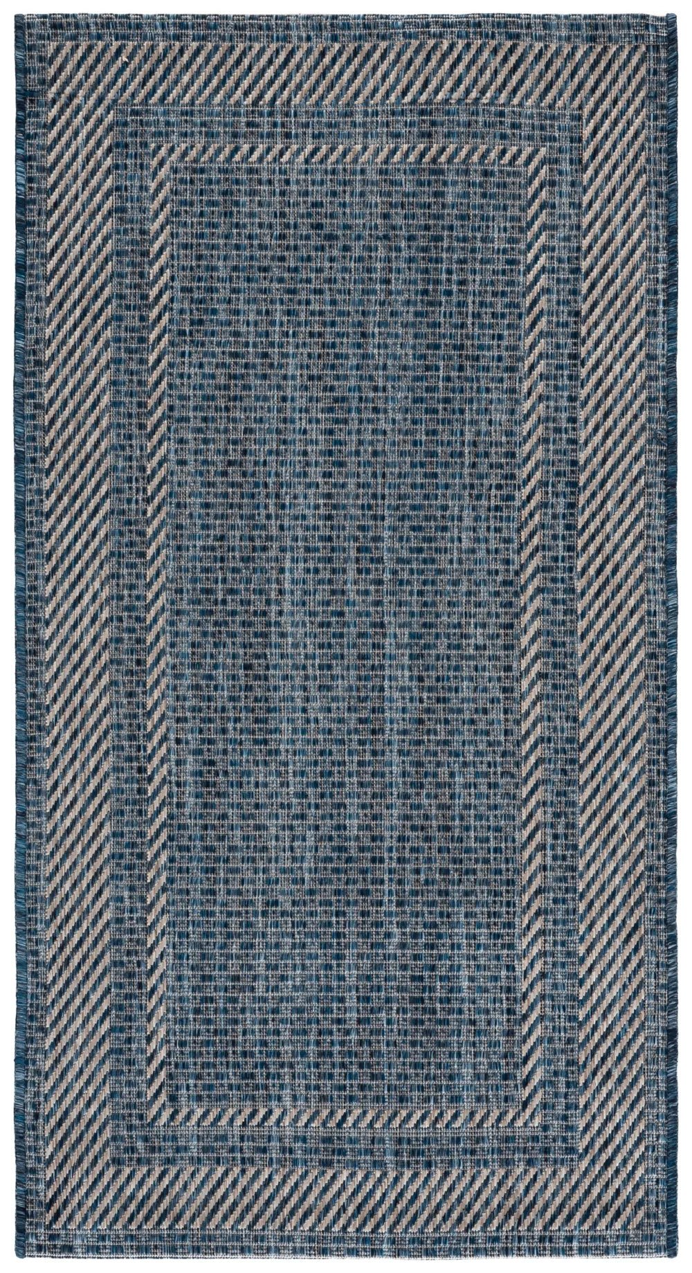 Safavieh Courtyard 2'-7" x 5'-0" Rug in Navy / Grey