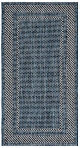 Safavieh Courtyard 2'-7" x 5'-0" Rug in Navy / Grey