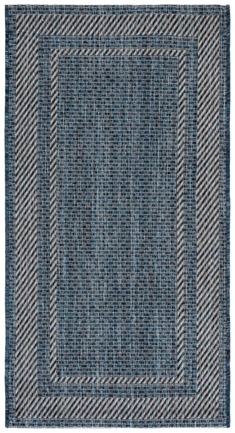 Safavieh Courtyard 2'-7" x 5'-0" Rug in Navy / Grey