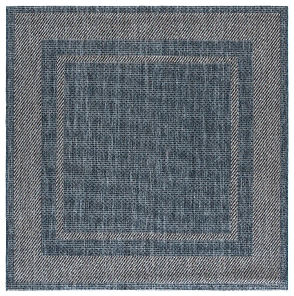 Safavieh Courtyard 6'-7" x 6'-7" Rug in Navy / Grey