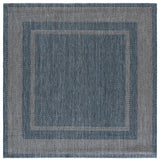 Safavieh Courtyard 6'-7" x 6'-7" Rug in Navy / Grey