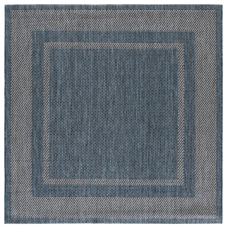 Safavieh Courtyard 6'-7" x 6'-7" Rug in Navy / Grey