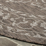Safavieh Courtyard 6'-7" x 6'-7" Rug in Brown / Beige