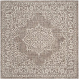Safavieh Courtyard 6'-7" x 6'-7" Rug in Brown / Beige