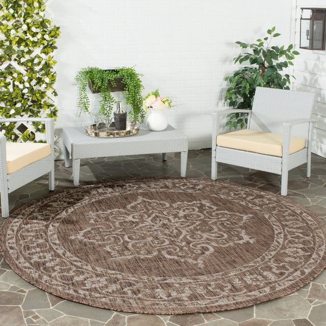 Safavieh Courtyard Cy8481 - 36321 Brown/Beige Rug - Safavieh - cy8481 - 36321 - 7r