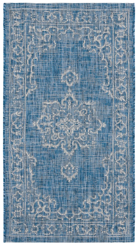 Safavieh Courtyard 2'-7" x 5'-0" Rug in Navy / Grey