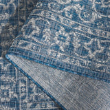 Safavieh Courtyard 5'-3" x 7'-7" Rug in Navy / Grey