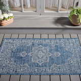 Safavieh Courtyard 2'-7" x 5'-0" Rug in Navy / Grey