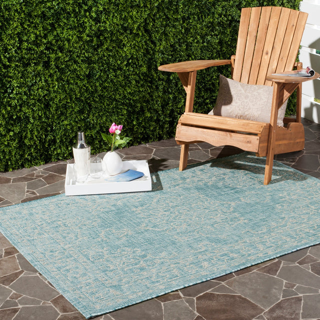 Safavieh Courtyard Cy8481 - 37121 Aqua/Grey Rug - Safavieh - cy8481 - 37121 - 2