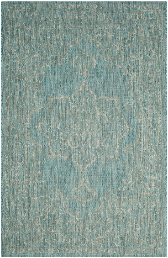 Safavieh Courtyard Cy8481 - 37121 Aqua/Grey Rug - Safavieh - cy8481 - 37121 - 2