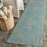Safavieh Courtyard Cy8481 - 37121 Aqua/Grey Rug - Safavieh - cy8481 - 37121 - 7r