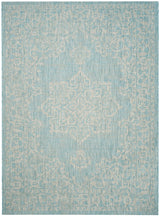 Safavieh Courtyard Cy8481 - 37121 Aqua/Grey Rug - Safavieh - cy8481 - 37121 - 7r