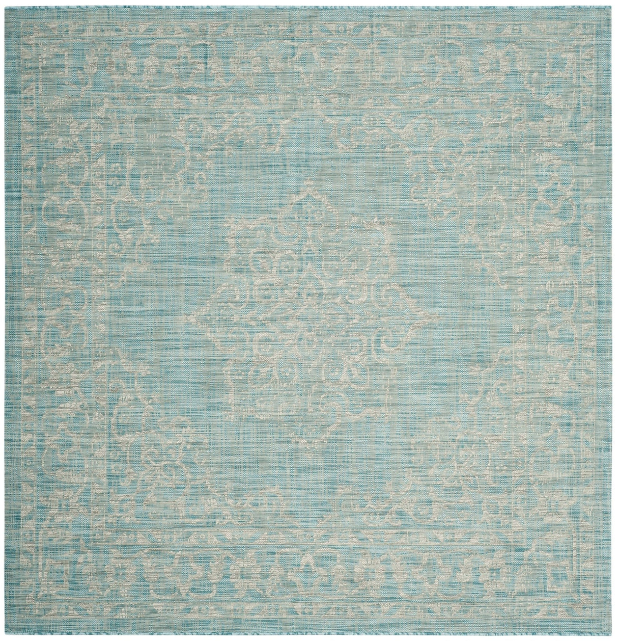Safavieh Courtyard Cy8481 - 37121 Aqua/Grey Rug - Safavieh - cy8481 - 37121 - 7r