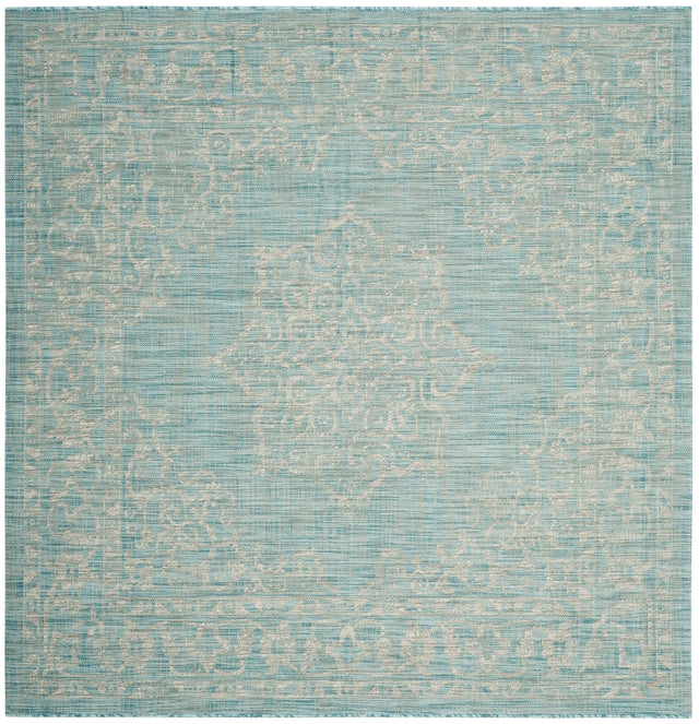 Safavieh Courtyard Cy8481 - 37121 Aqua/Grey Rug - Safavieh - cy8481 - 37121 - 7r