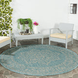 Safavieh Courtyard Cy8481 - 37121 Aqua/Grey Rug - Safavieh - cy8481 - 37121 - 7r