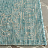 Safavieh Courtyard Cy8481 - 37121 Aqua/Grey Rug - Safavieh - cy8481 - 37121 - 7r