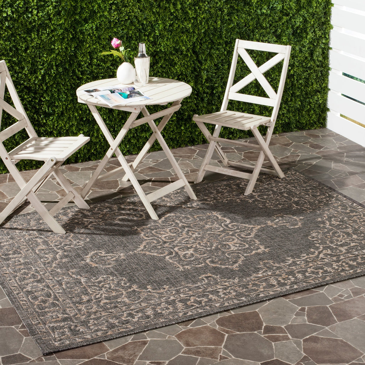 Safavieh Courtyard Cy8481 - 37321 Black/Natural Rug - Safavieh - cy8481 - 37321 - 6